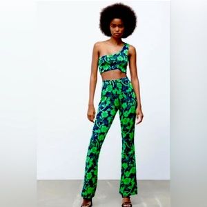 Zara crop top and pants set